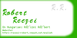 robert reczei business card